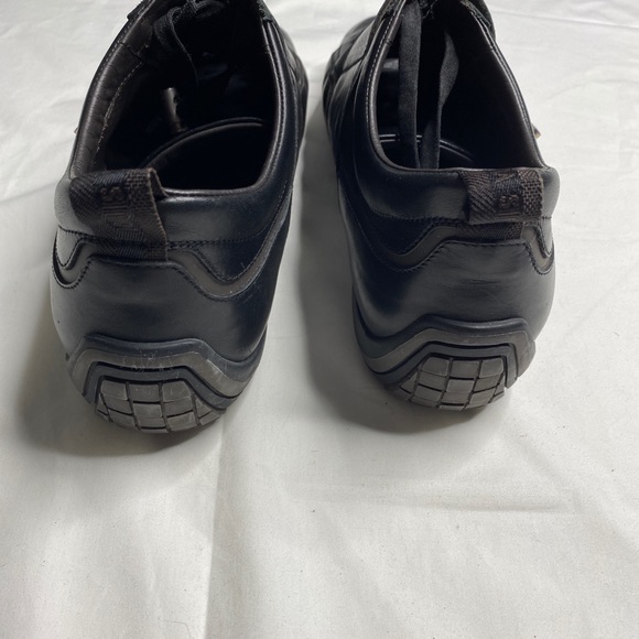 Louis Vuitton Men's Sneakers Leather Black Brown 10 - Picture 4 of 7